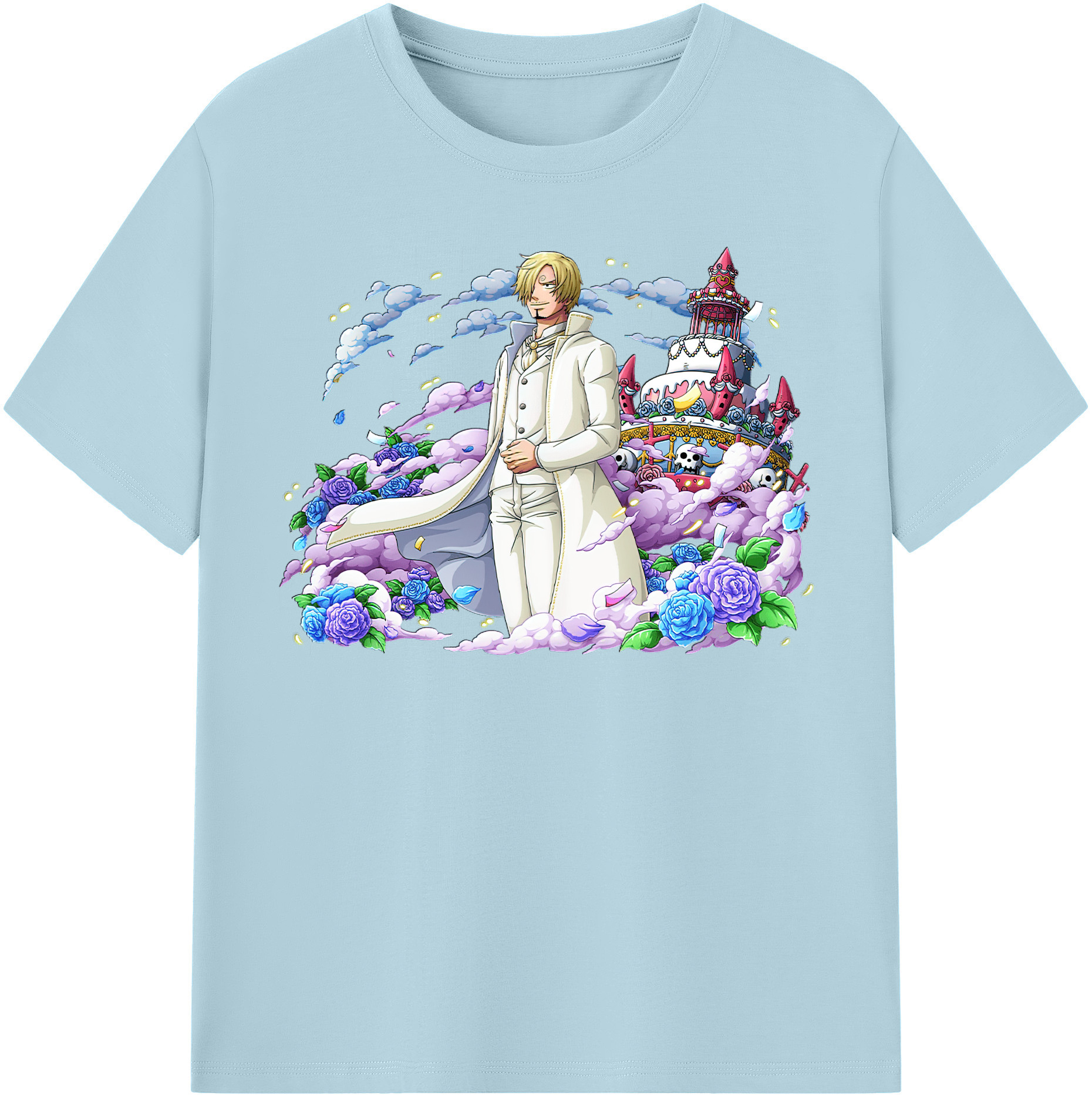 ワンピース サンジ ONE PIECE Sanji 綿100％半袖Tシャツ（フロントプリント）